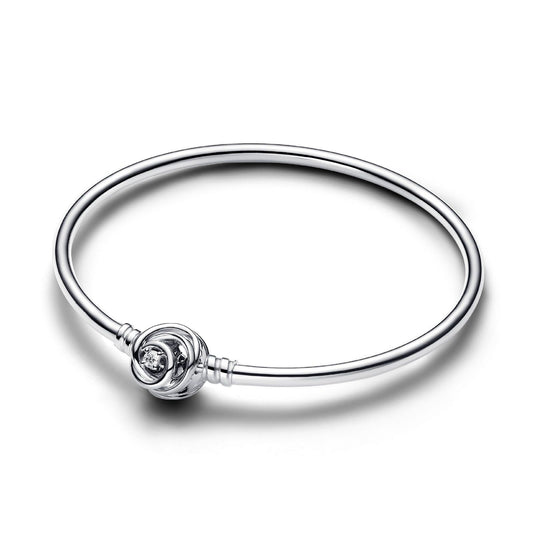 Bracciale in Argento con Cerchio Eterno e zircone 593229C01-1