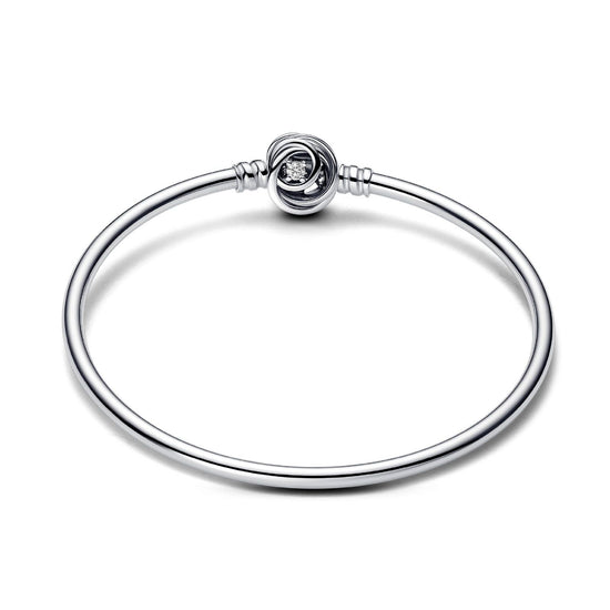 Bracciale in Argento con Cerchio Eterno e zircone 593229C01-2