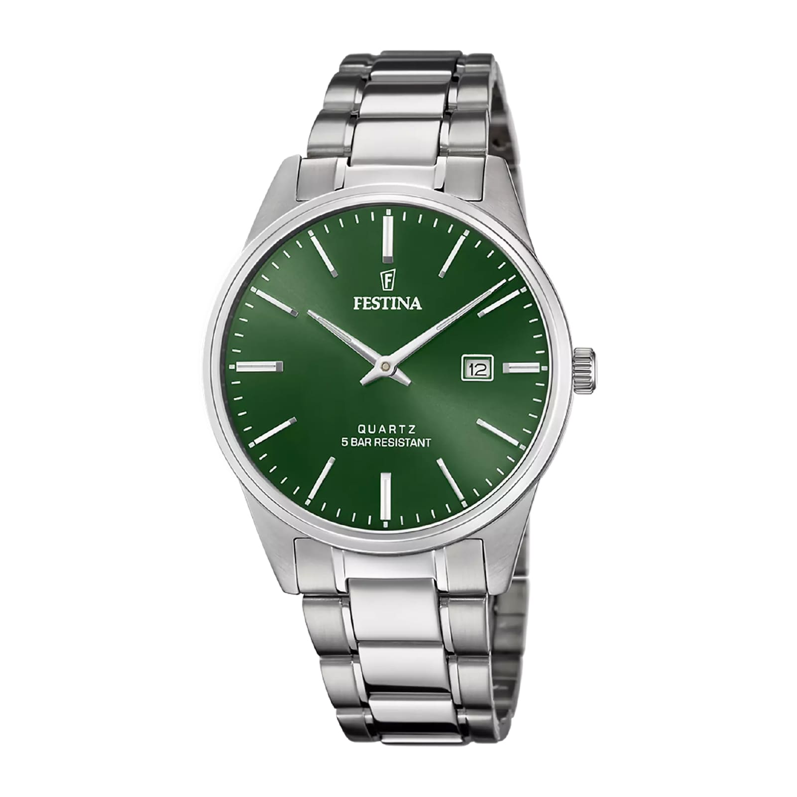 Orologio solo tempo Festina Classics in acciaio e verde MISURA UNICA