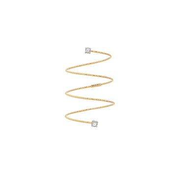 Anello donna MagicWire Perfect filo a mezzo spirale in oro giallo 2 diamanti 0,04ct 62-AS-GD-01-1