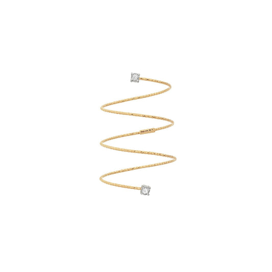 Anello donna MagicWire Perfect filo a mezzo spirale in oro giallo 2 diamanti 0,04ct 62-AS-GD-01-1