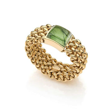 Anello donna Unoaerre Chicco donna argento oro maglia chicco riso peridoto 6209-1