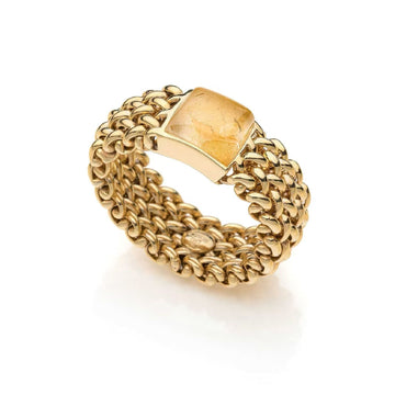 Anello donna Unoaerre Chicco donna argento oro maglia chicco riso citrino 6210-1