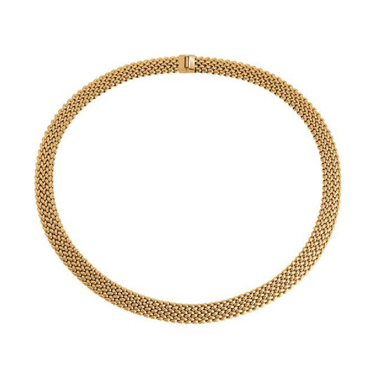 Collana donna Unoaerre Chicco argento dorato maglia spessa chicco di riso 6224-1