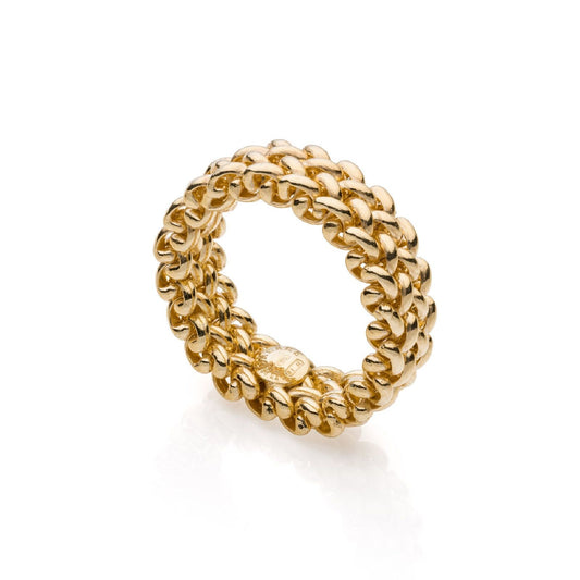Anello donna fascia sottile Unoaerre Chicco argento oro chicco di riso 6258-1