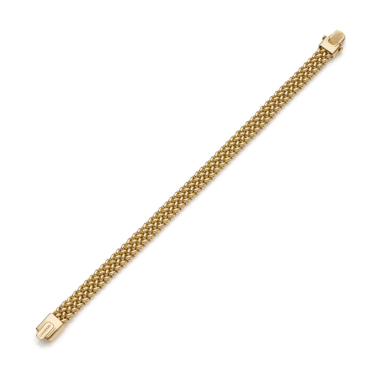 Bracciale donna Unoaerre Chicco argento dorato maglia sottile chicco di riso 6261-2
