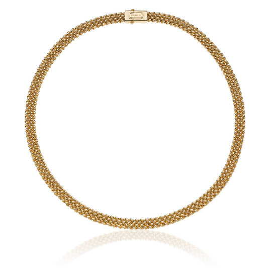 Collana girocollo donna Unoaerre Chicco argento oro maglie chicco riso 42 cm 6265-1