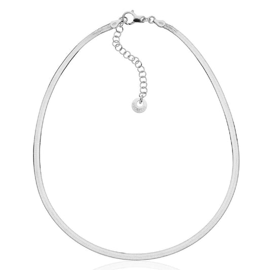Collana corta donna Unoaerre Piatta in argento con maglia snake 6388-1