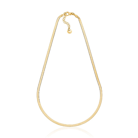 Collana girocollo donna Unoaerre Piatta in argento dorato con maglia snake 6392