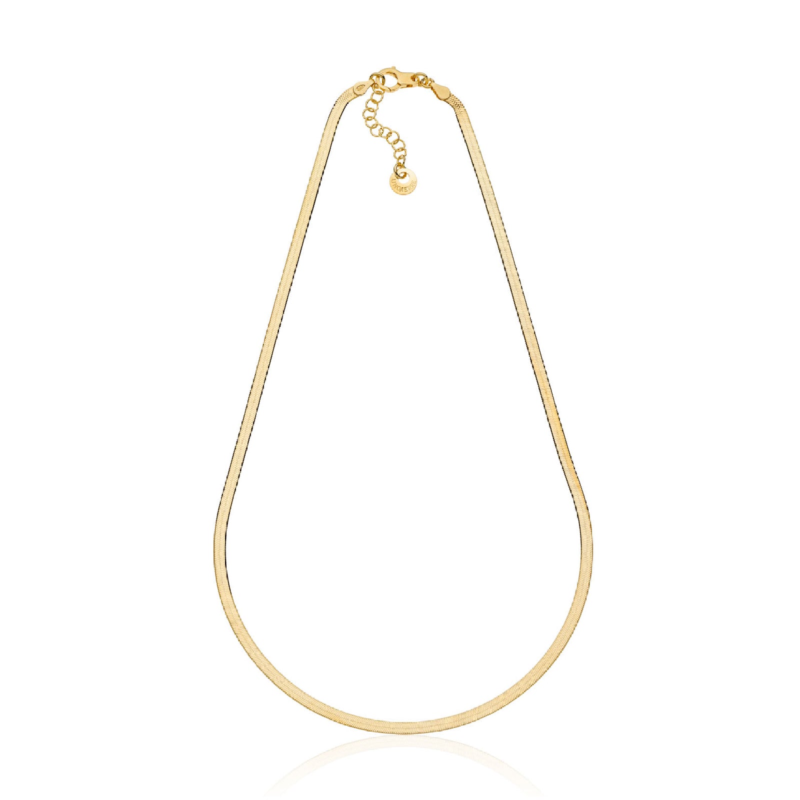Collana girocollo donna Unoaerre Piatta in argento dorato con maglia snake 6392