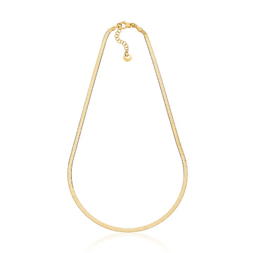 Collana girocollo donna Unoaerre Piatta in argento dorato con maglia snake 6392