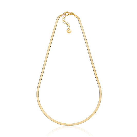 Collana girocollo donna Unoaerre Piatta in argento dorato con maglia snake 6392