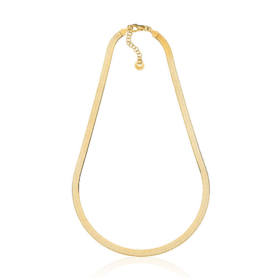 Collana girocollo donna Unoaerre Piatta in argento dorato con maglia snake spessa 6398