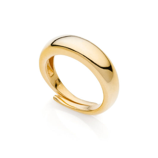 Anello sottile donna Unoaerre Aria in argento dorato design bombato 6417-1