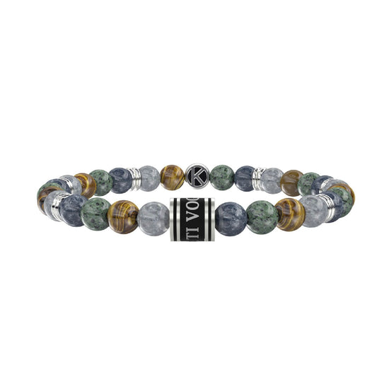 Bracciale elastico da uomo Kidult Family in acciaio con pietre multicolor "Ti voglio bene" 732272-1
