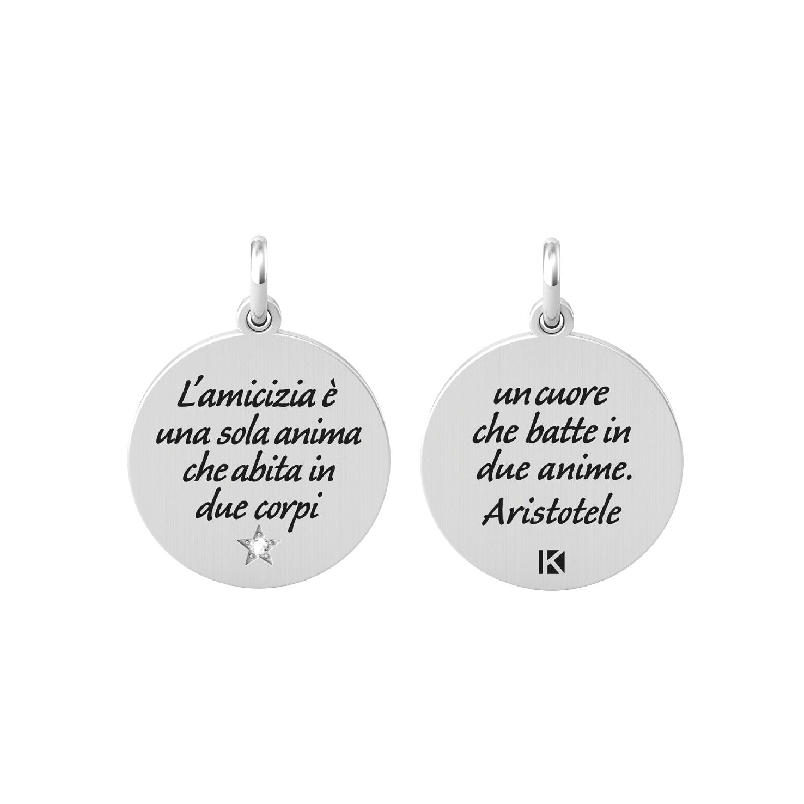 Charm Kidult By You donna acciaio con frase sulla amicizia 741001-1