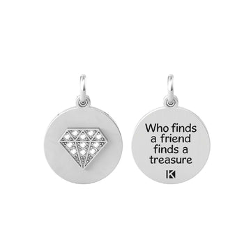 Charm Kidult By You donna acciaio con diamante con cristalli e frase 741005-1