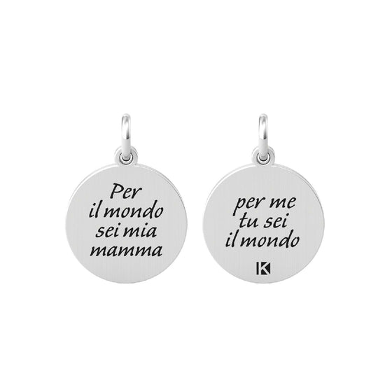 Charm Kidult By You donna acciaio con frase per la mamma 741008-1