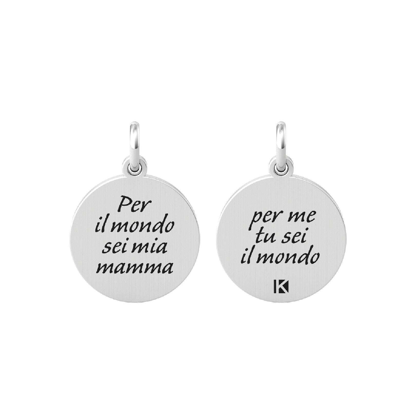 Charm Kidult By You donna acciaio con frase per la mamma 741008-1