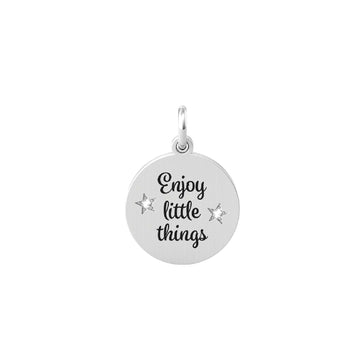 Charm Kidult By You donna acciaio due stelle con cristalli e frase motivazionale 741014-1