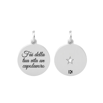 Charm Kidult By You donna acciaio stella con cristallo e frase capolavoro 741018-1