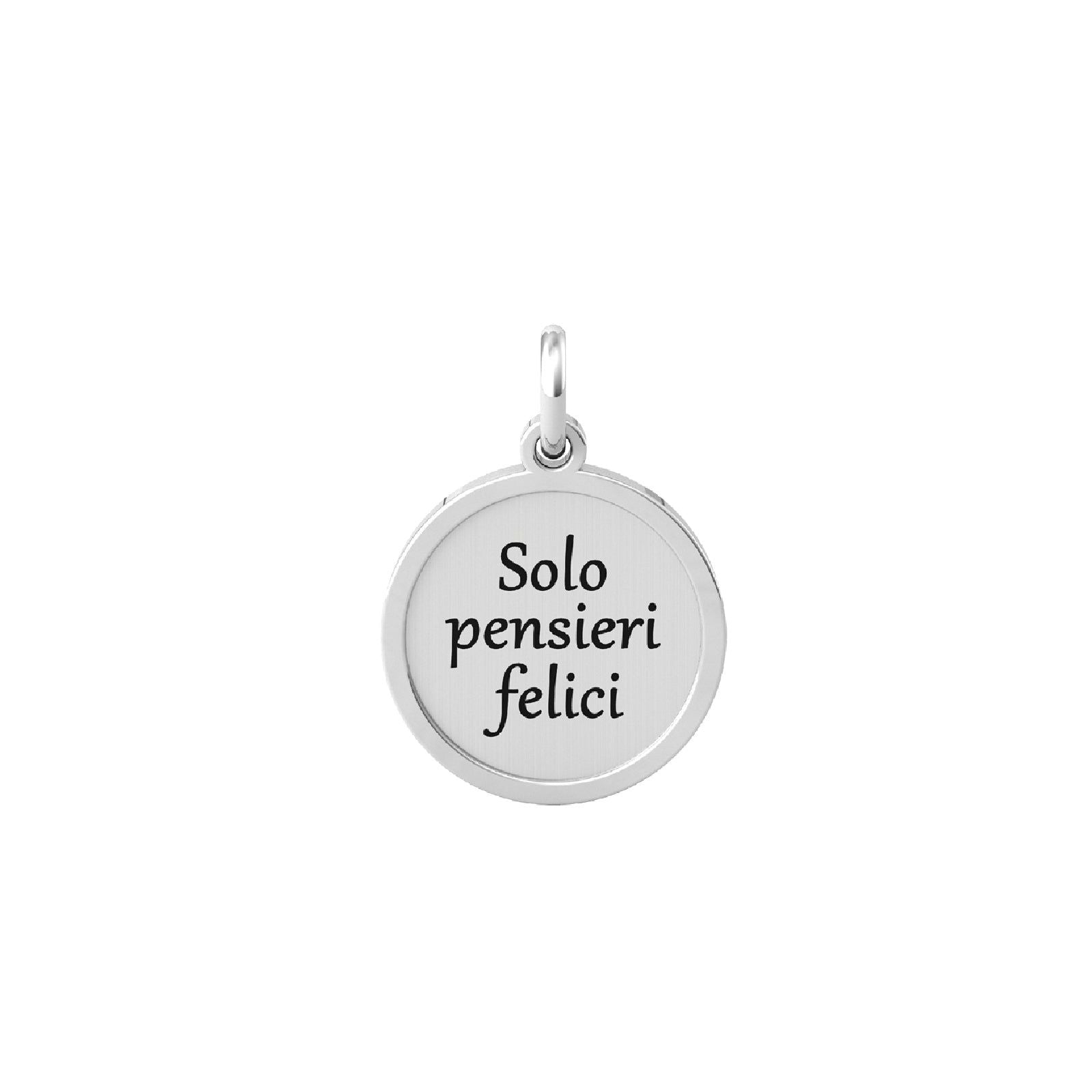 Charm Kidult By You donna acciaio con frase "Solo pensieri felici" 741019-1