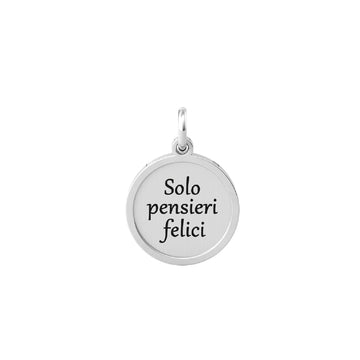 Charm Kidult By You donna acciaio con frase "Solo pensieri felici" 741019-1