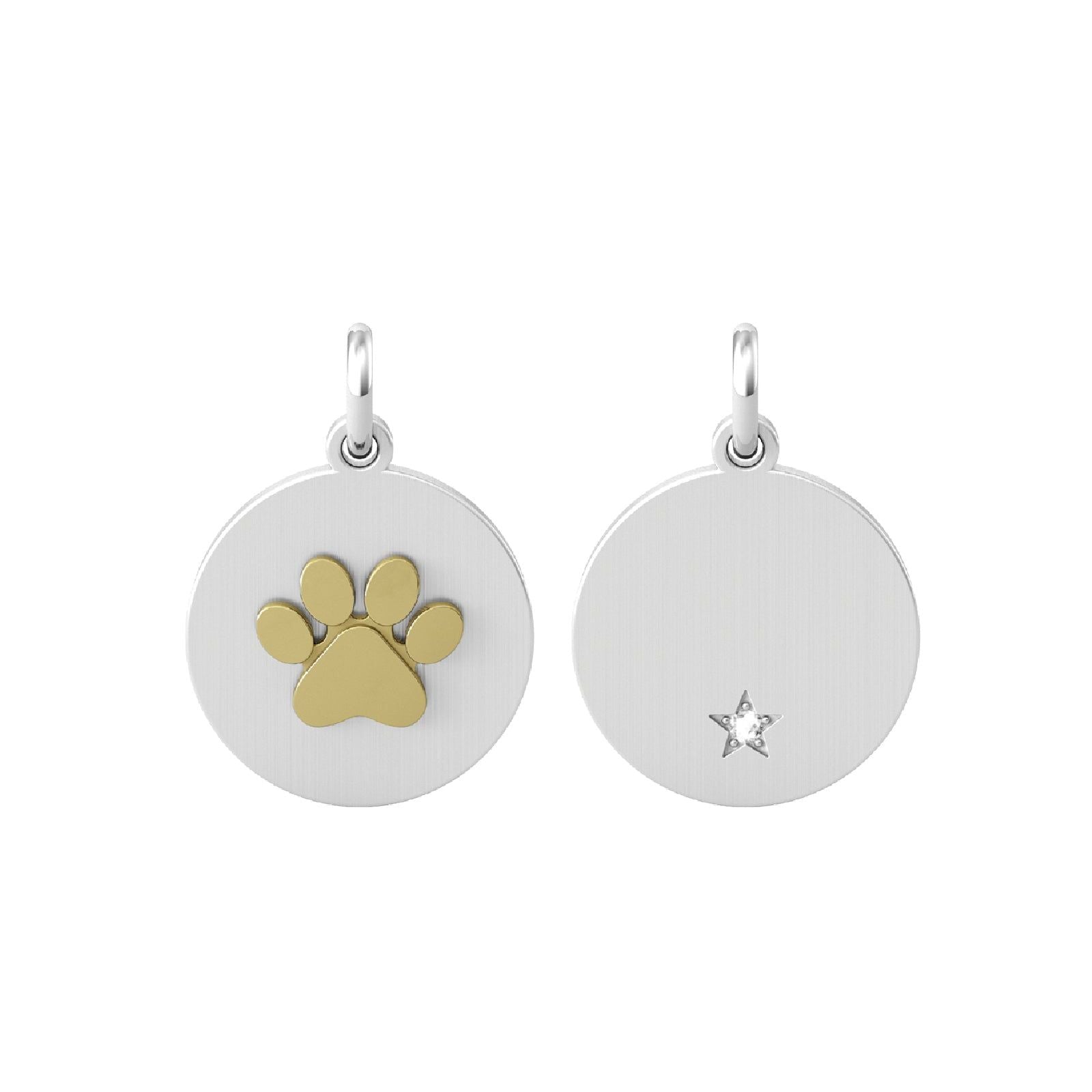 Charm Kidult By You donna acciaio con zampa di animale in pvd giallo 741021-1