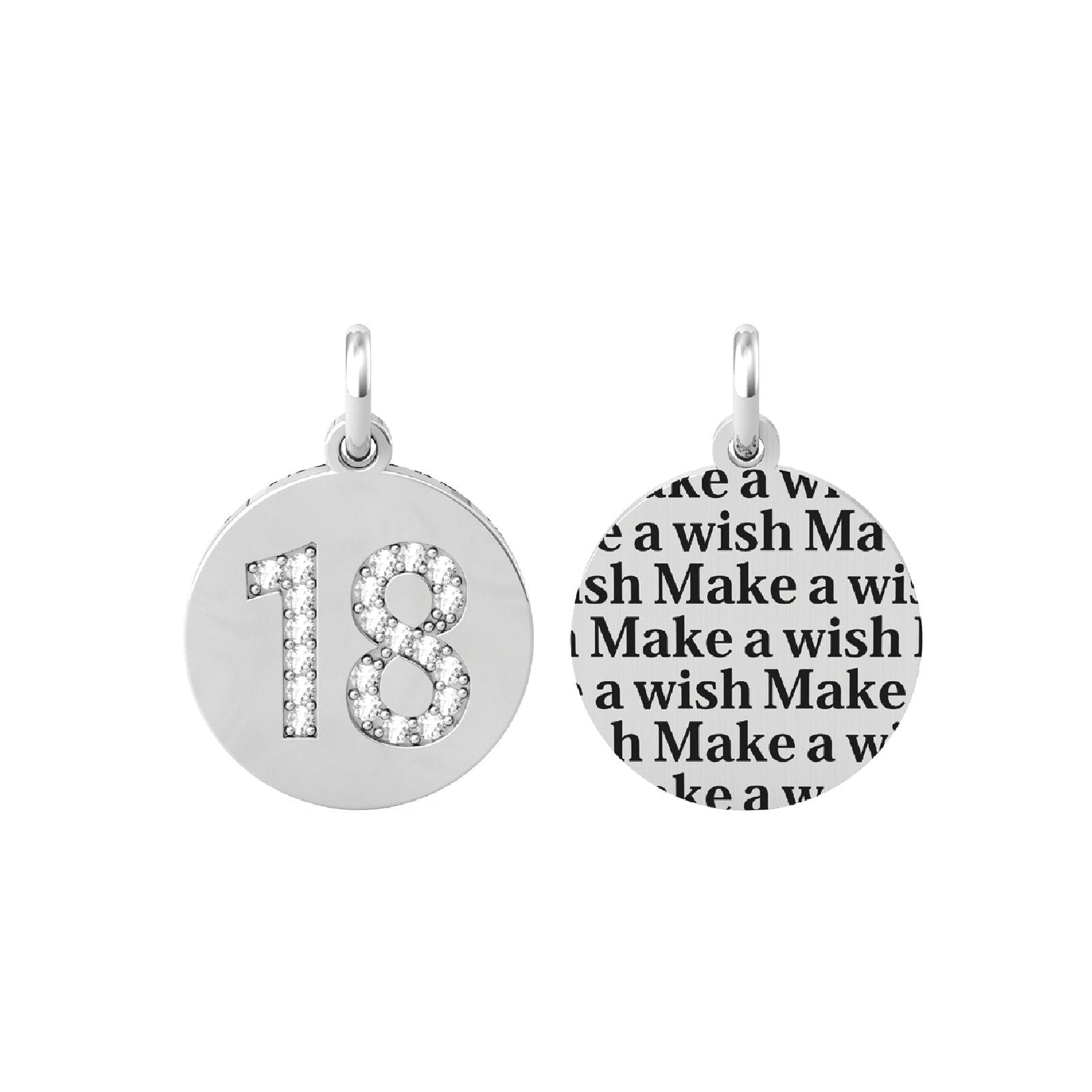 Charm Kidult By You donna acciaio numero 18 con cristalli 741026-1