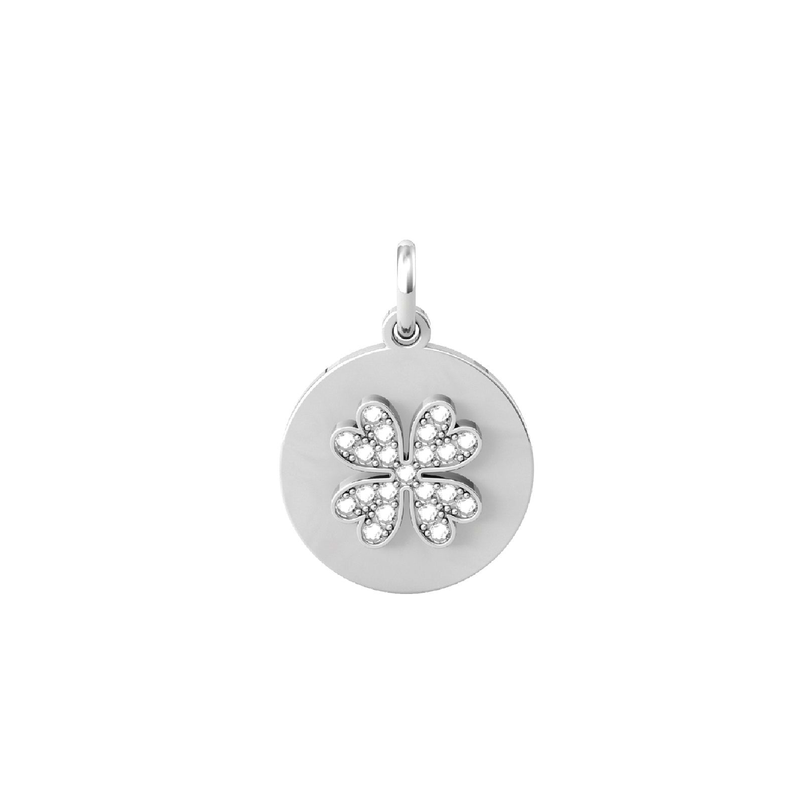 Charm Kidult By You donna acciaio con quadrifoglio con cristalli 741030-1