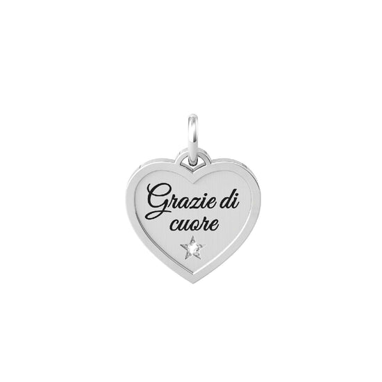 Charm Kidult By You donna acciaio a cuore per ringraziamenti con stella 741037-1