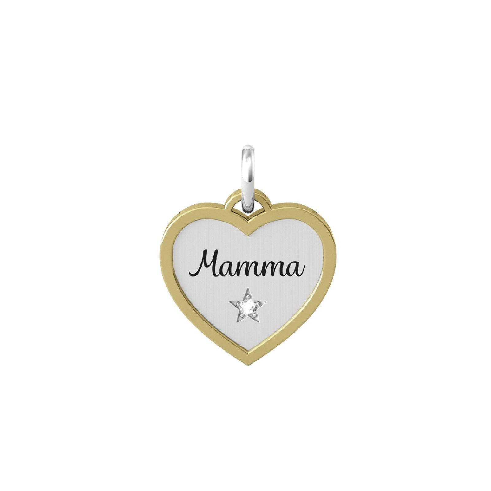 Charm Kidult By You donna acciaio e pvd giallo a cuore per la mamma con stella 741040-1