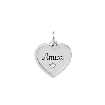Charm Kidult By You donna acciaio a cuore per una amica con stella 741041-1
