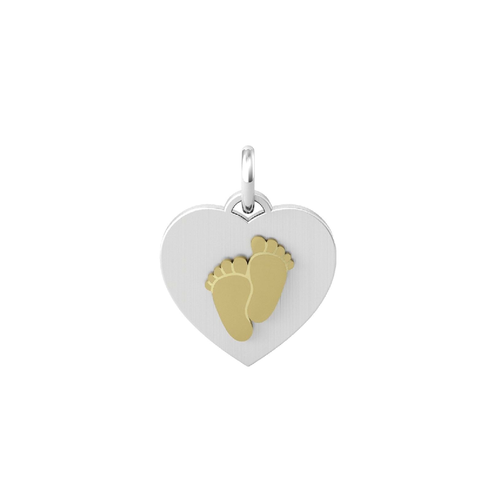 Charm Kidult By You donna acciaio a cuore con due piedini in pvd giallo 741045-1