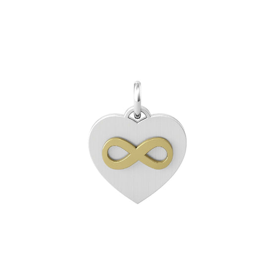 Charm Kidult By You donna acciaio a cuore con infinito in pvd giallo 741046-1