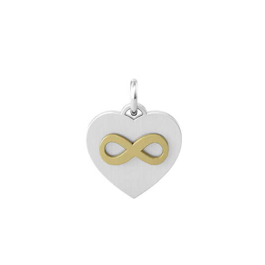 Charm Kidult By You donna acciaio a cuore con infinito in pvd giallo 741046-1