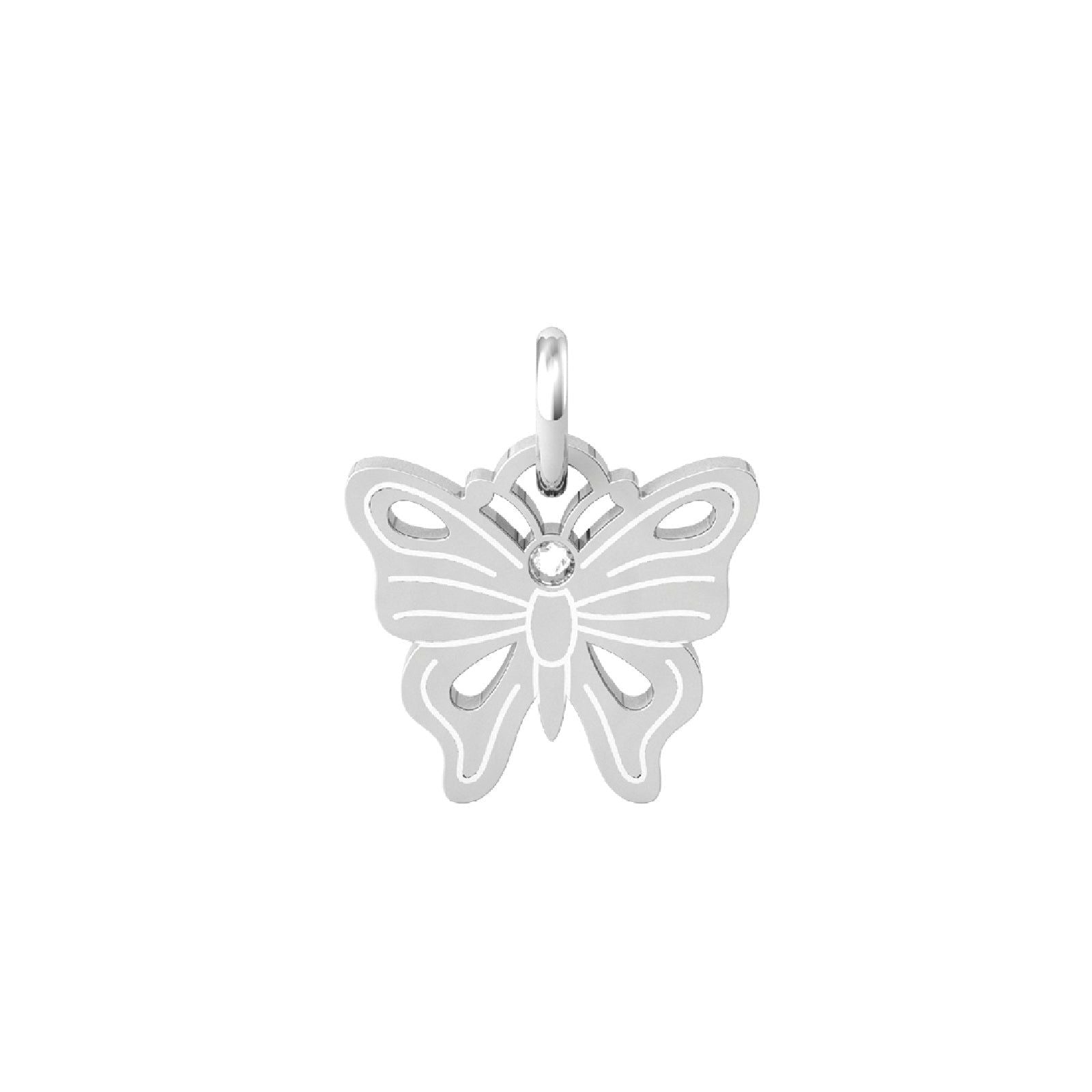 Charm Kidult By You donna acciaio a forma di farfalla con cristallo 741052-1