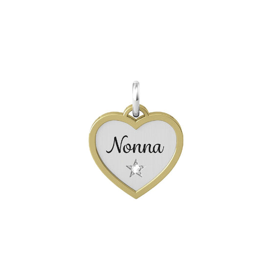 Charm Kidult By You donna acciaio e pvd giallo a cuore per la nonna 741068-1