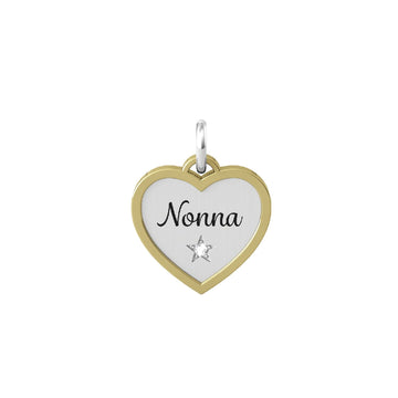 Charm Kidult By You donna acciaio e pvd giallo a cuore per la nonna 741068-1