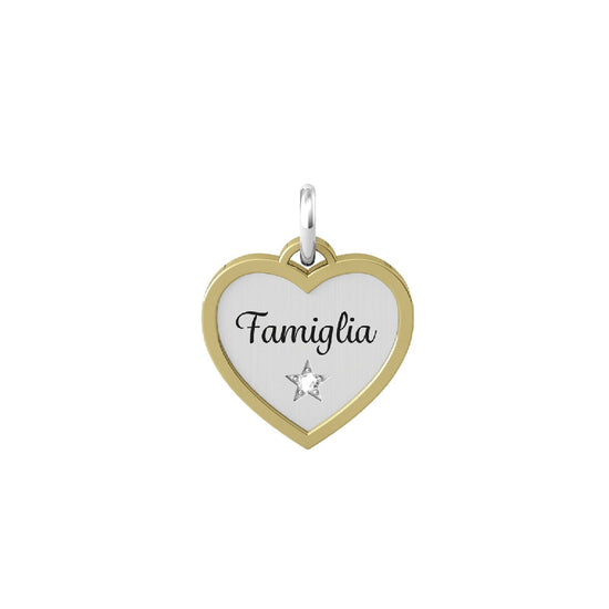 Charm Kidult By You donna acciaio e pvd giallo a cuore per la famiglia 741069-1