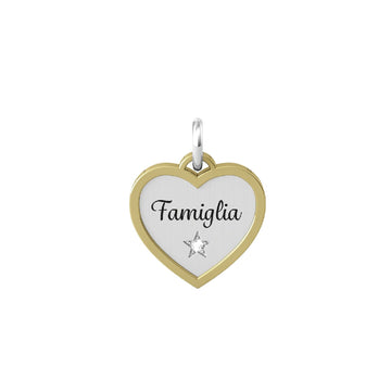 Charm Kidult By You donna acciaio e pvd giallo a cuore per la famiglia 741069-1