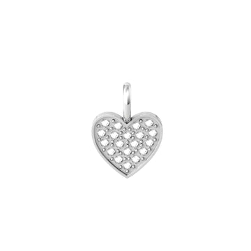 Charm Kidult By You donna acciaio a cuore ricoperto da cristalli 741070-1