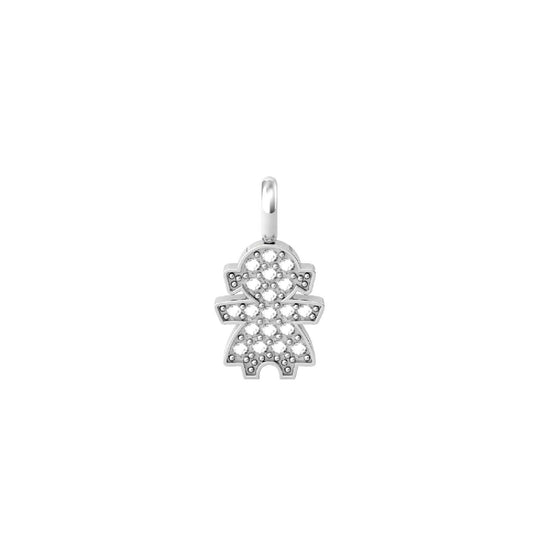 Charm Kidult By You donna acciaio a bambina ricoperta da cristalli 741076-1