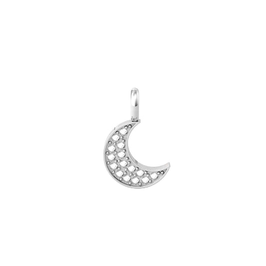 Charm Kidult By You donna acciaio a forma di luna con cristalli 741078-1