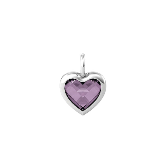 Charm Kidult By You donna acciaio a cuore piccolo con glass viola 741093-1