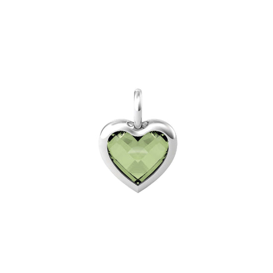 Charm Kidult By You donna acciaio a cuore piccolo con glass verde 741094-1