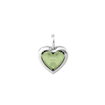 Charm Kidult By You donna acciaio a cuore piccolo con glass verde 741094-1