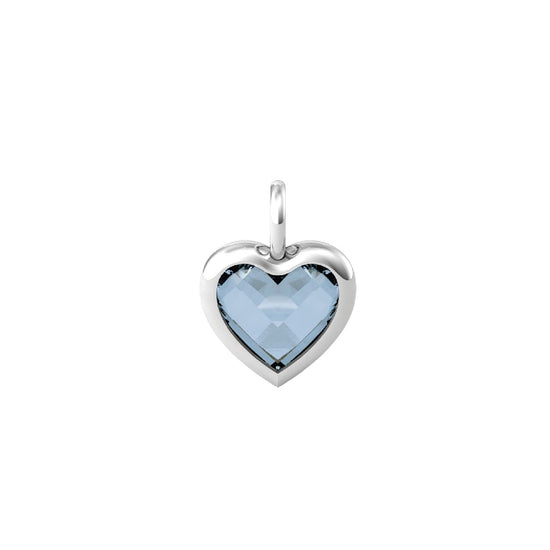 Charm Kidult By You donna acciaio a cuore piccolo con glass azzurro 741095-1