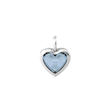 Charm Kidult By You donna acciaio a cuore piccolo con glass azzurro 741095-1