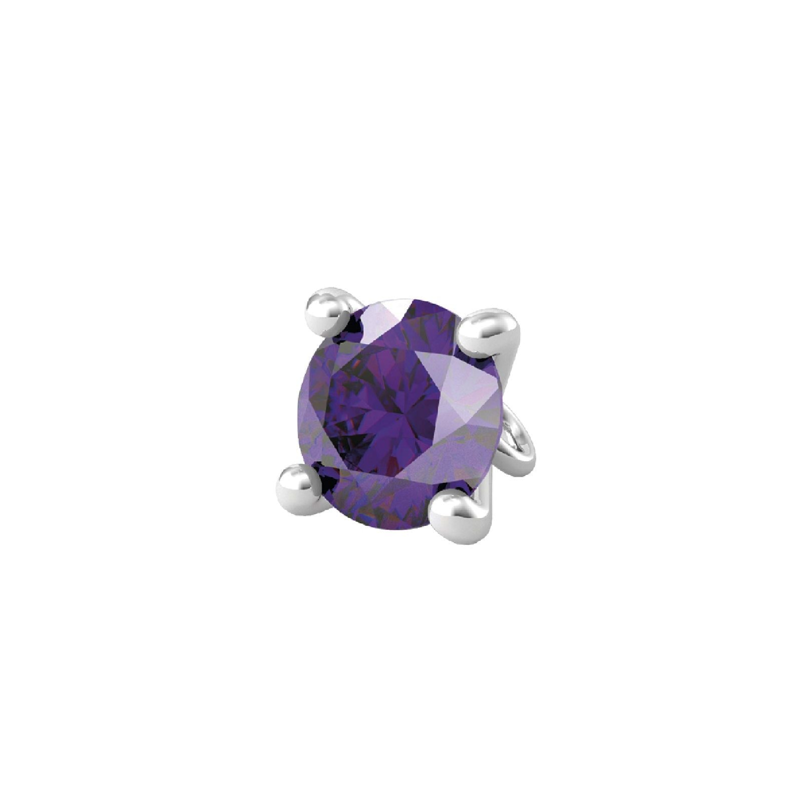 Charm Kidult By You donna acciaio con zircone viola 741119-1
